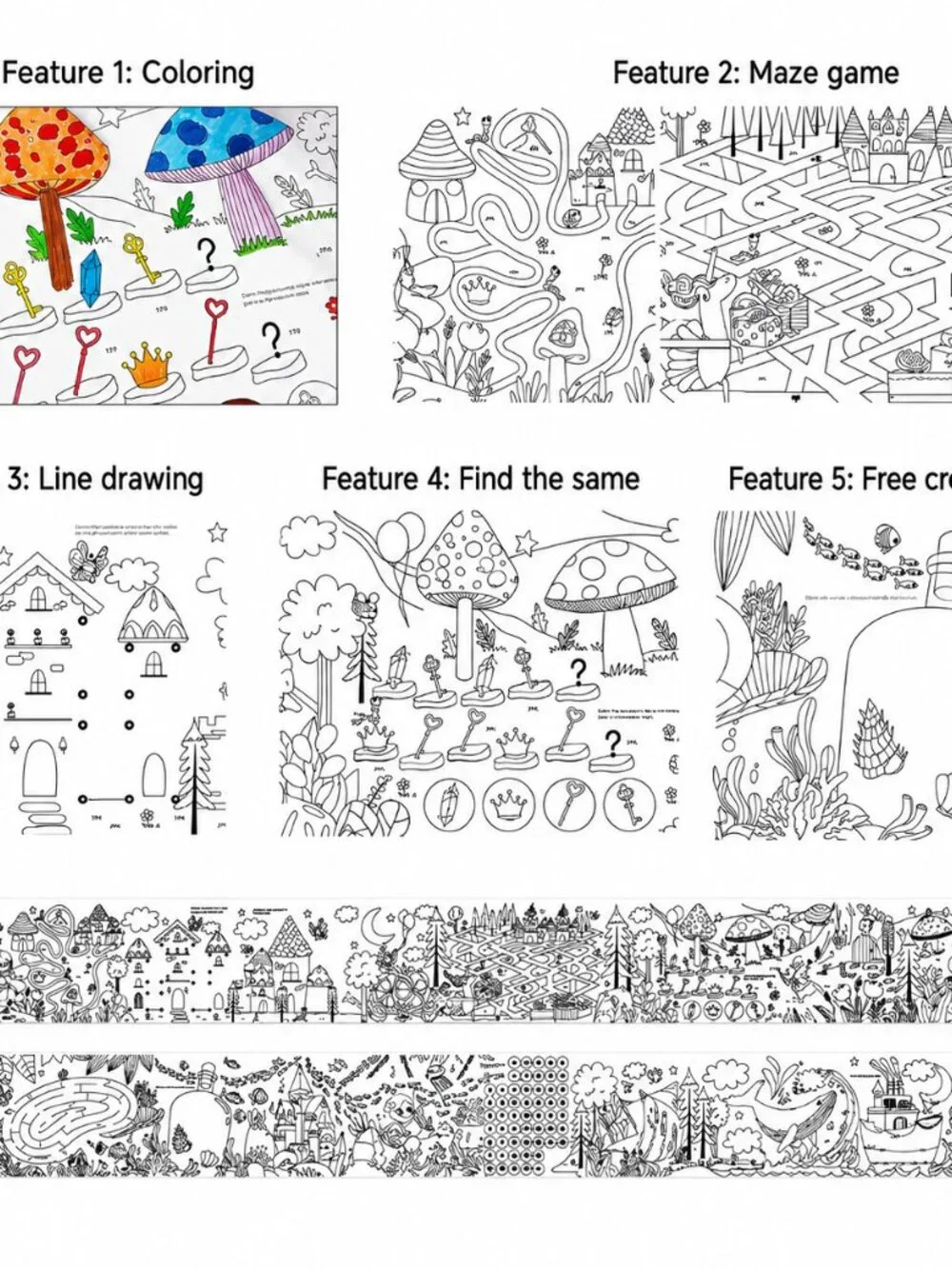 NEW Tookyland Giant Coloring Poster Roll Montessori Kids Coloring Paper Activity